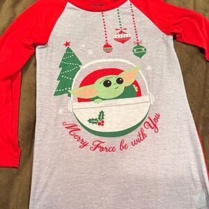 Star Wars Kids Red and Gray Long Sleeve Tee